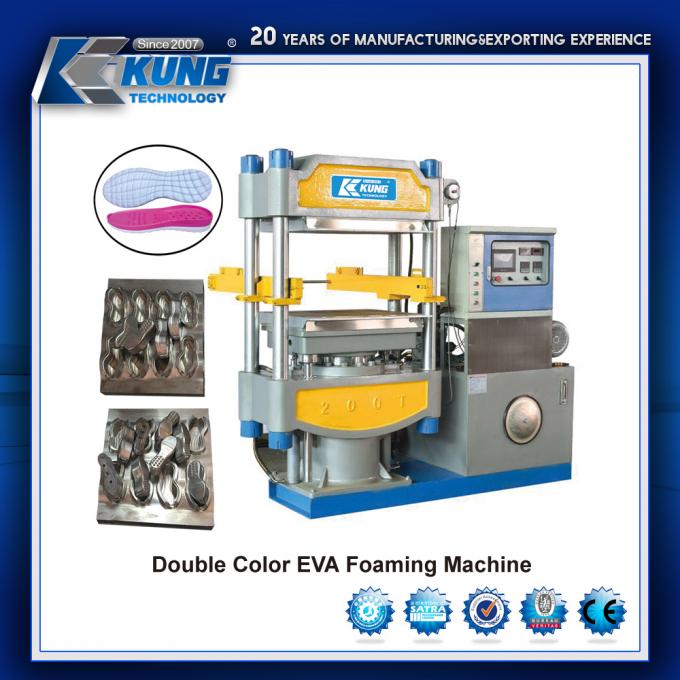 Dubbele Kleur die EVA Shoes Injection Machine Hydraulic 2.3x1.3x2.2M schuimt 0