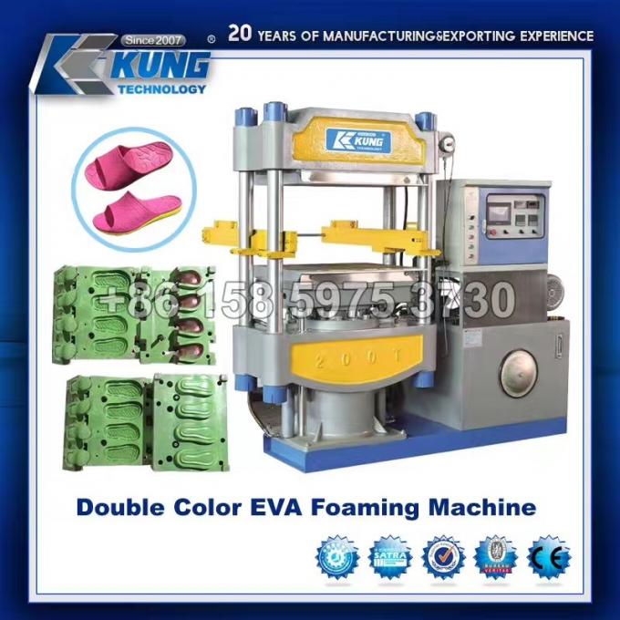 Veelkleurige Schuimende EVA Shoes Injection Machine 35-50 Hydraulische Pair/H 1