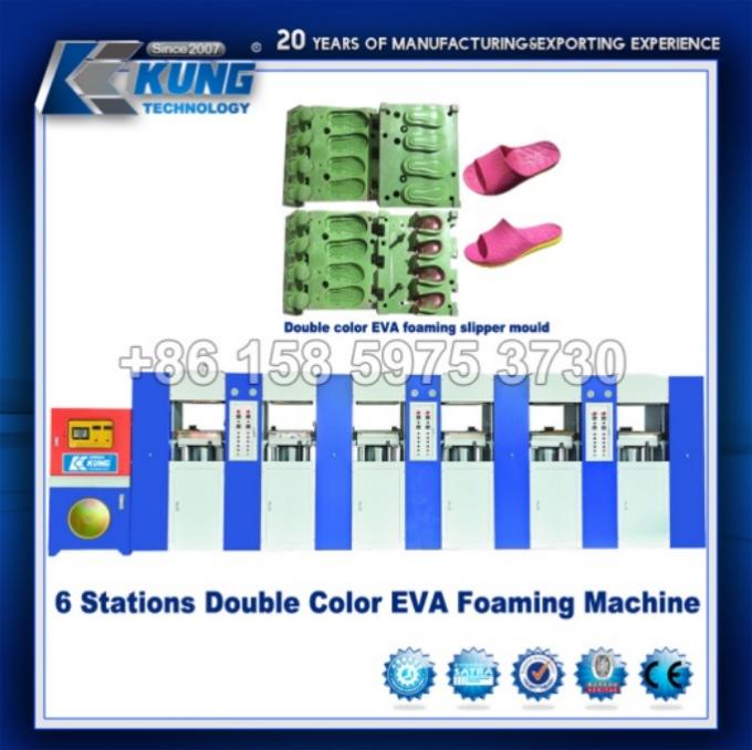 Automatische EVA Shoes Injection Machine 3 Posten verdubbelt Kleur 1