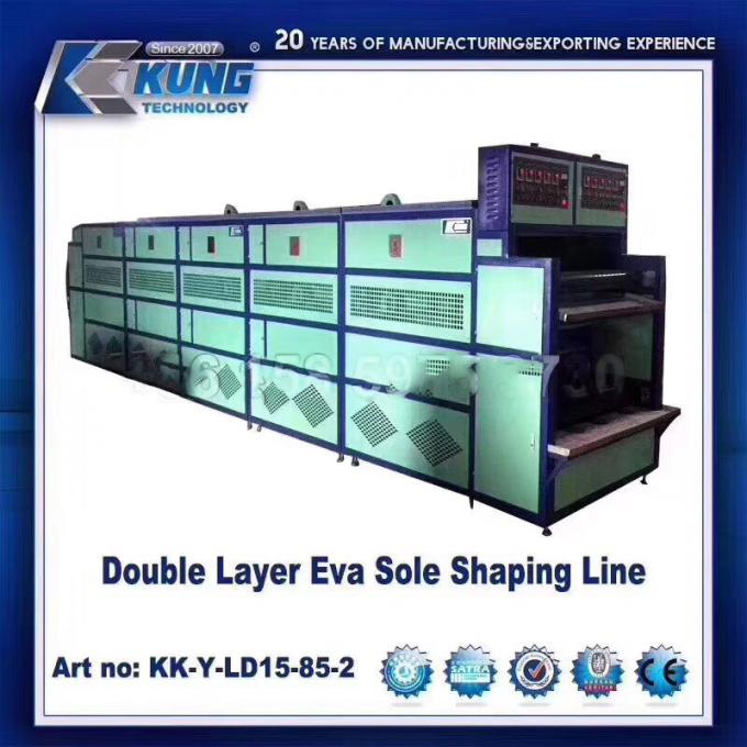 Dubbele Laag 42KW EVA Shoes Injection Machine Belt Oven For Sole Setting 0