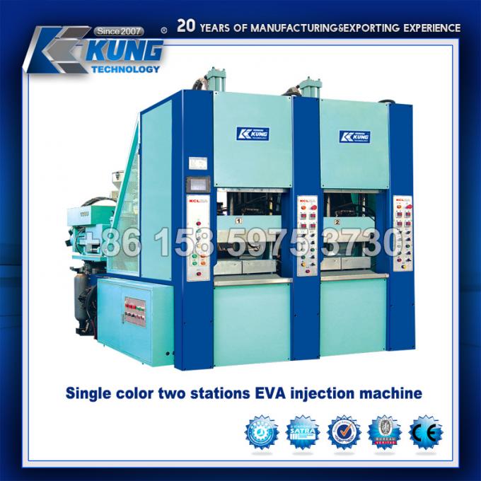 Enige Kleur 2 Posten EVA Injection Machine, de Praktische Machine van het Pantoffelafgietsel 0