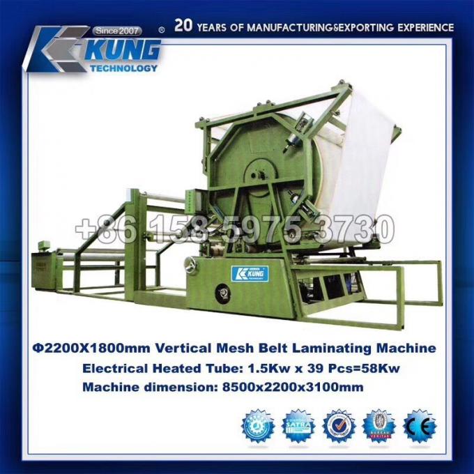 Automatische Verticale Mesh Belt Lamination Machine Multi-Functie 0