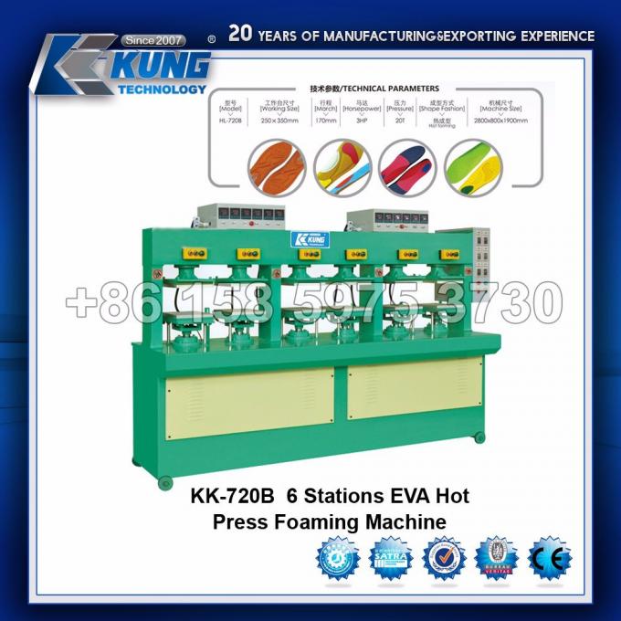 Antiwear EVA Insole Molding Machine, Anti Corrosieve Enige Hete Persmachine 0