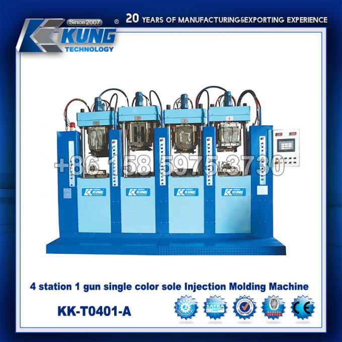 4 post verdubbelen de Plastic Enige Injectie het Vormen Machine Duurzame 2 Kanonnen Kleur 2