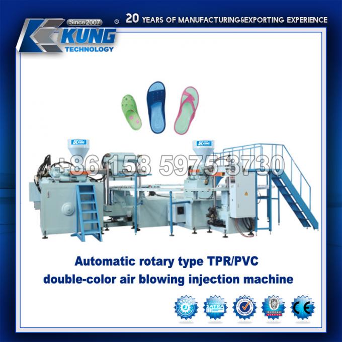 De roterende Horizontale van de het Afgietselmachine van pvc TPR Enige Dubbele Kleur 0
