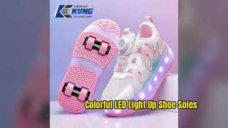 Oplichtende LED-schoenzolen voor modieuze sneakers en kinderschoenen
