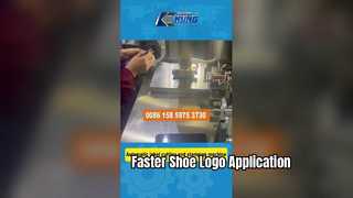 Automatische overdrachtlabelsnij- en hittepersmachine | Precisielogo-applicatie voor schoenen
