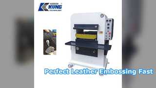 Video over leer-embossingmachine